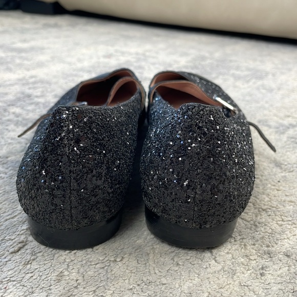Linea Paolo Niara Glitter Flat Pointed Toe Mary Jane Black Sparkle Sz 11 - Picture 7 of 13